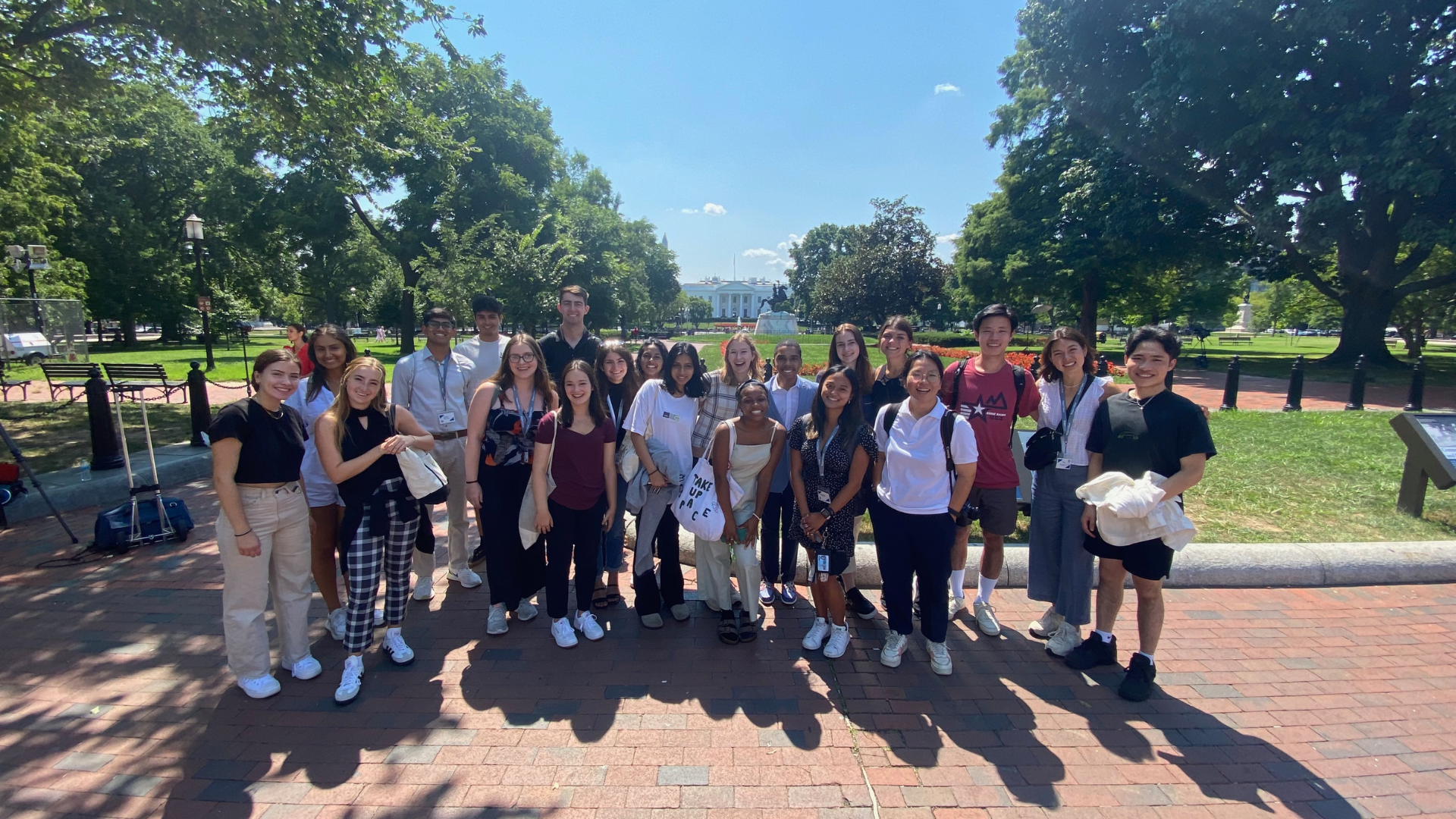 students outside