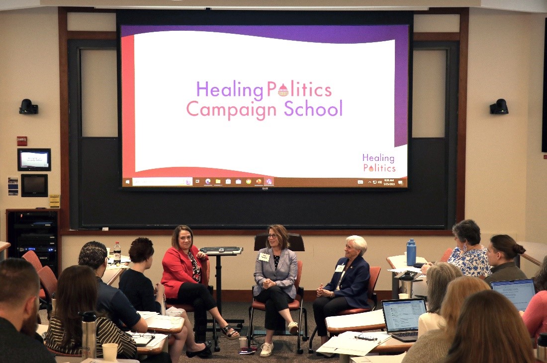 ND State Senator Kristin Roers, MN State Senator Erin Murphy, and NC State Senator Gale Adcock