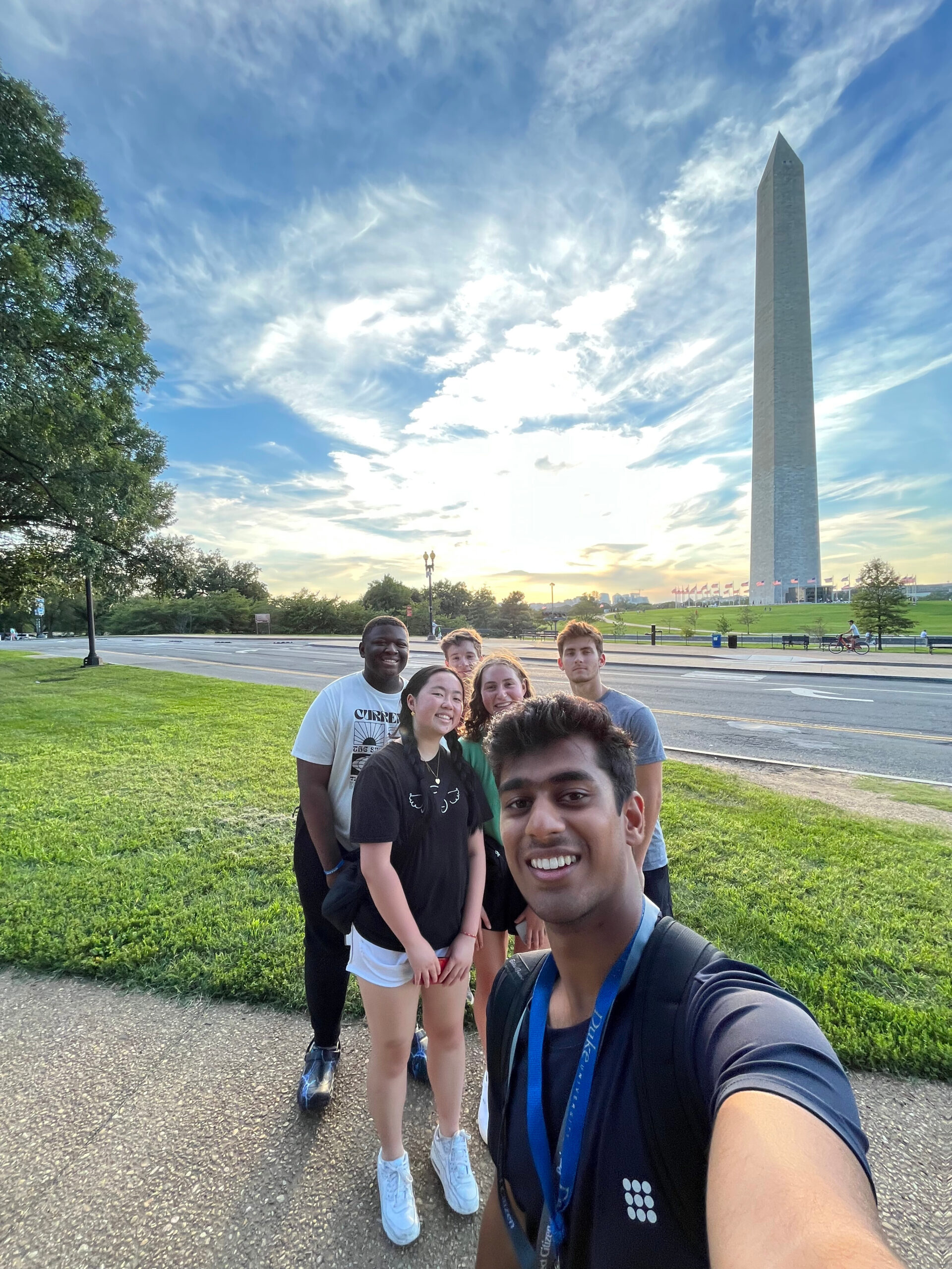 Project Citizen Students in front of the Washington Monument