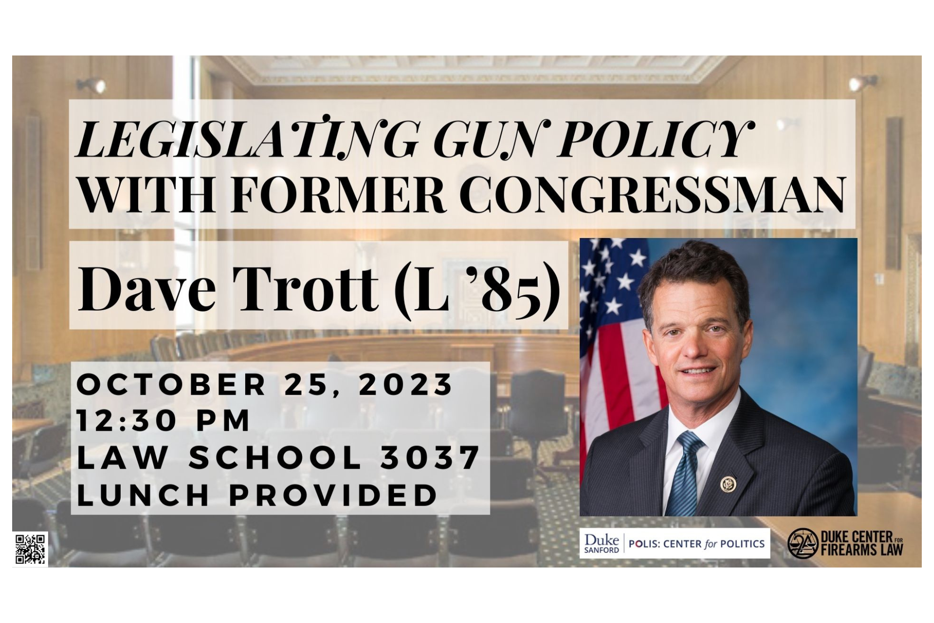 Legislating Gun Policy Event Flyer
